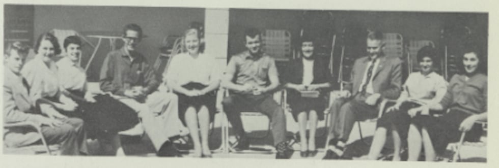 Members of student government from the university's first year.