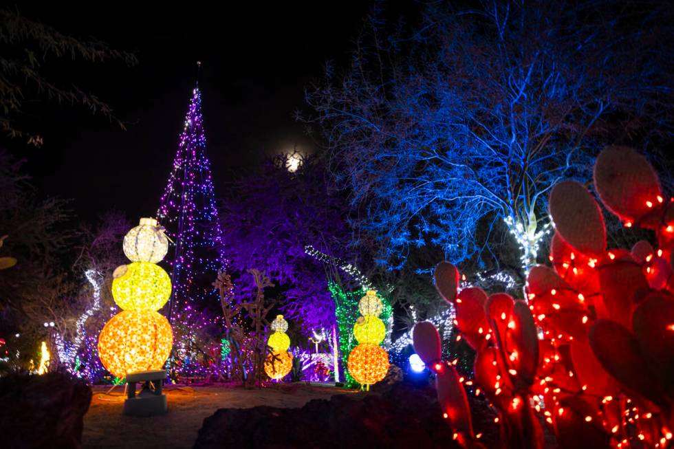 Ethel M Chocolates' Holiday Cactus Garden is seen on Monday, Dec. 16, 2024, in Henderson.